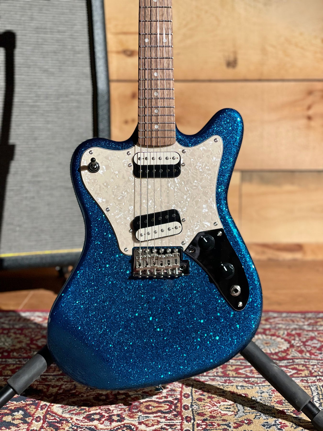 Squier Paranormal Super-Sonic, Blue Sparkle – Sherwood